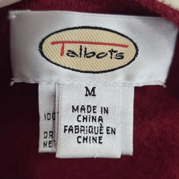 Talbots Red Textured Wool Blazer Size Med - Picture 5 of 5